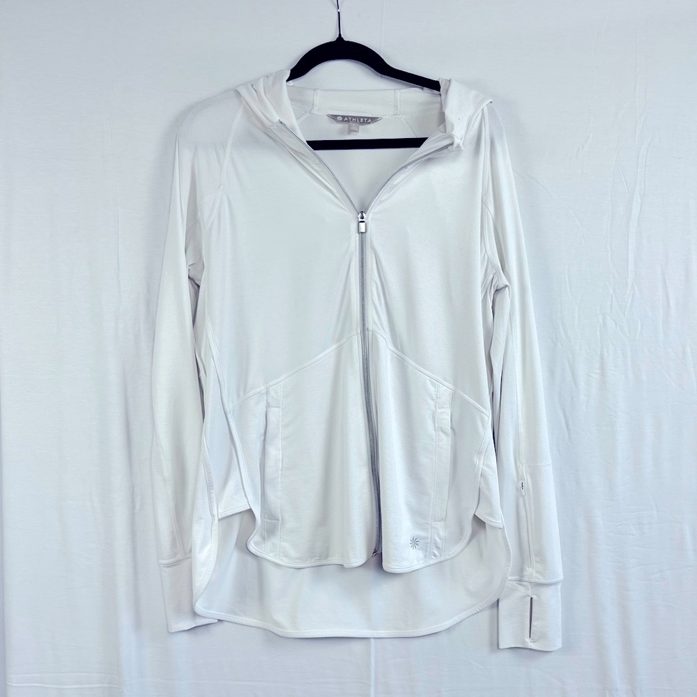 Athleta white zip up
